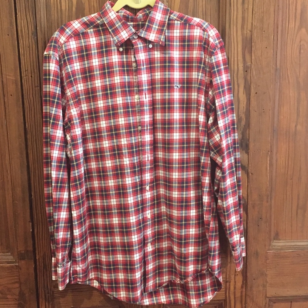 Vineyard Vines Men’s Plaid Long-Sleeve Button Down